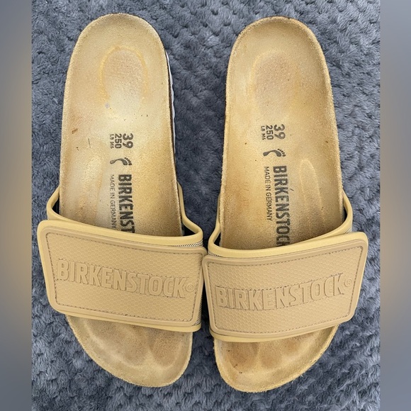 Birkenstock Tema (W 8-8 1/2 EU 39) Mustard Slide Sandals - Picture 1 of 4